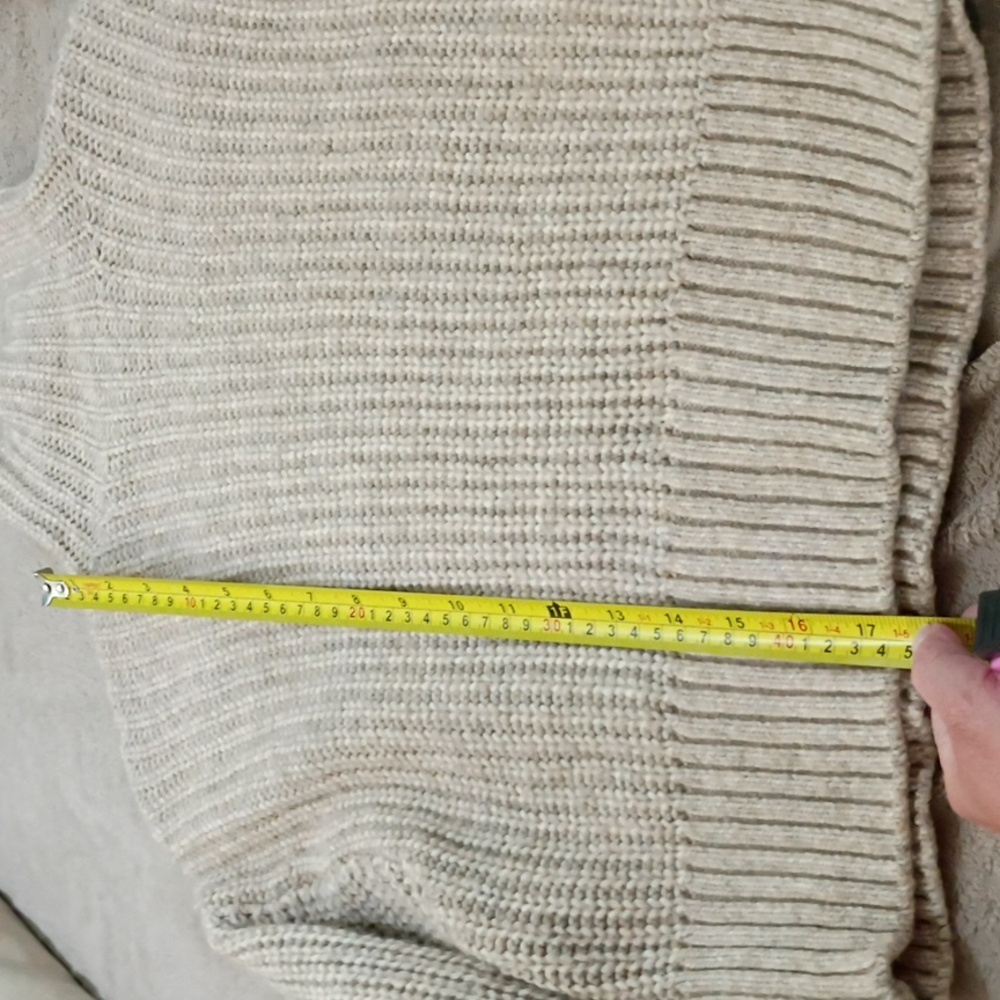 Divided Beige Turtleneck Oversized Sweater - Picture 6 of 9